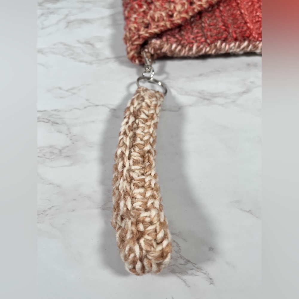 Coral Crochet Wristlet Clutch - Picture 8 of 10